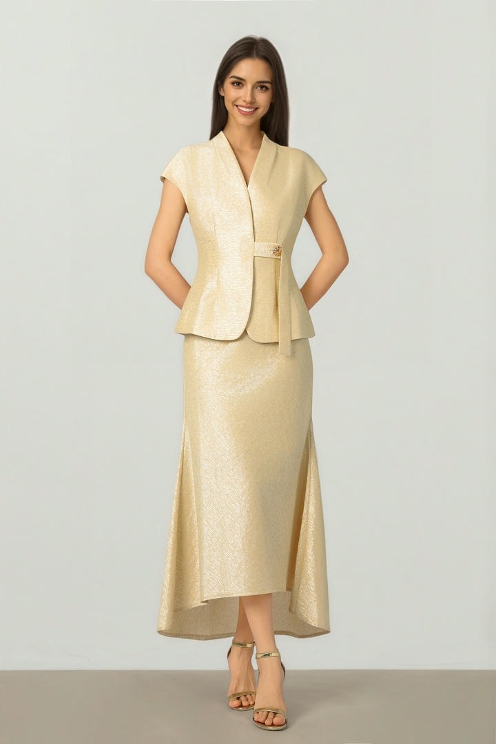Taupe Jacquard Top