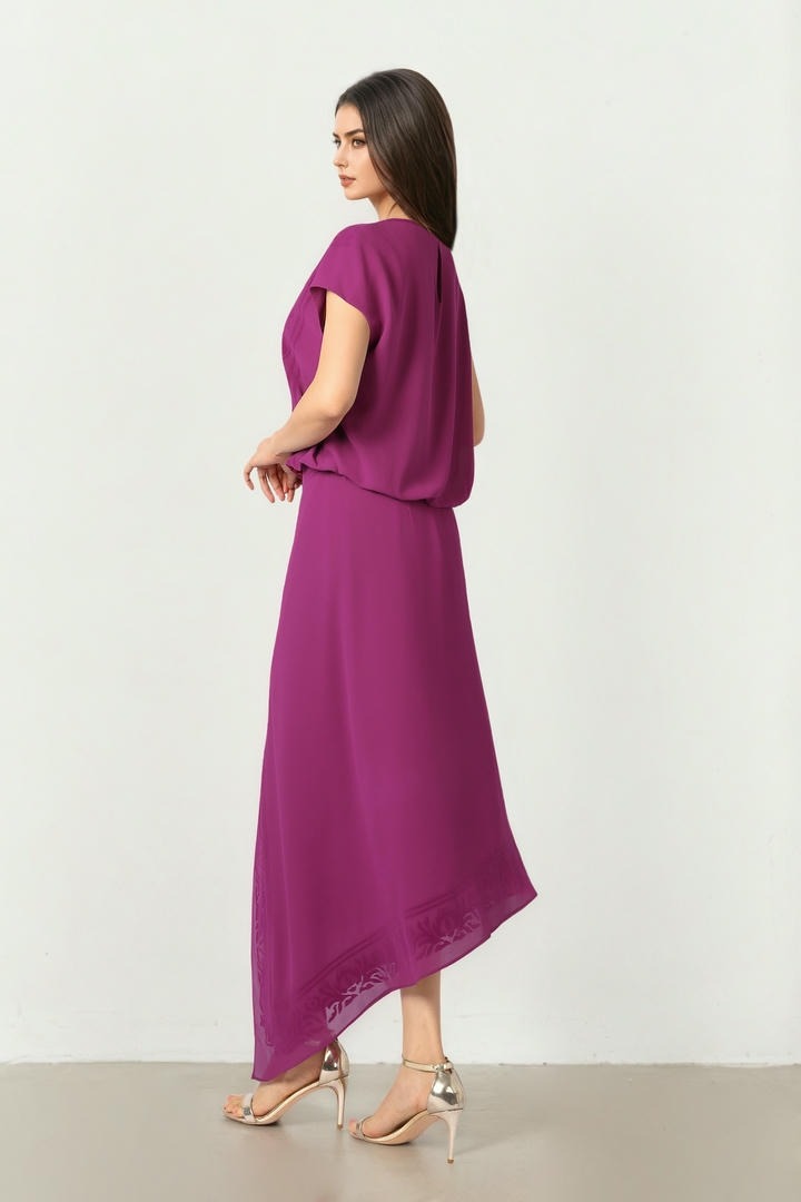 Flocked Chiffon Skirt