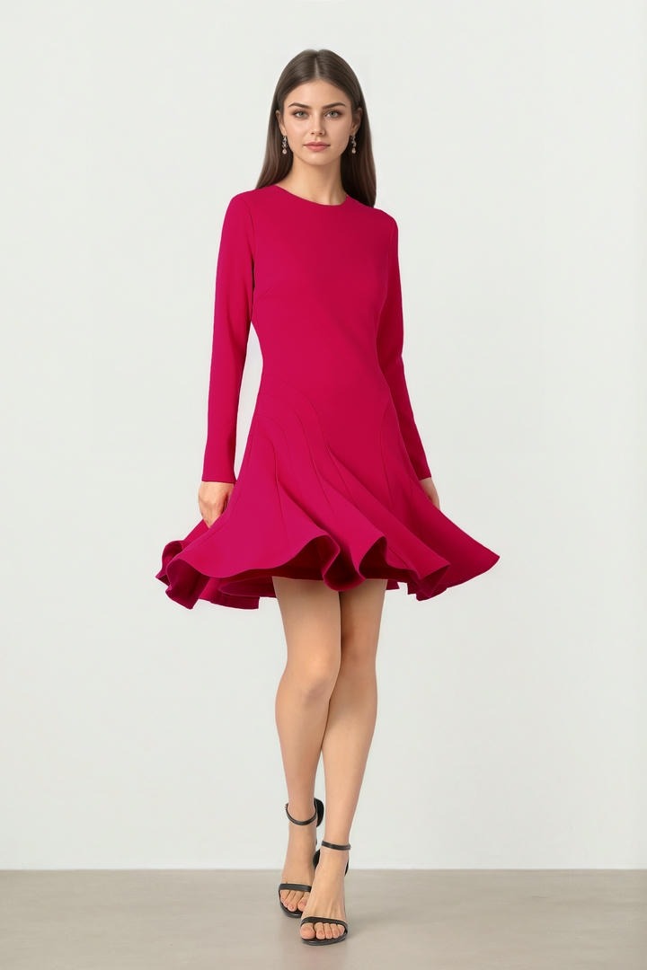 KNEE LENGTH JERSEY DRESS