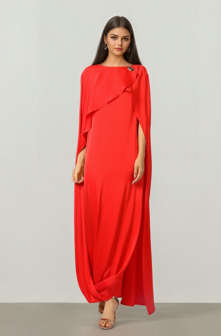 Red Cape Dress