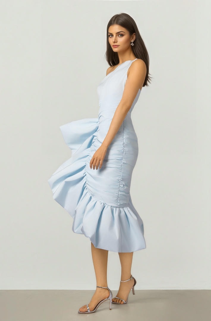 Blue Taffeta Dress