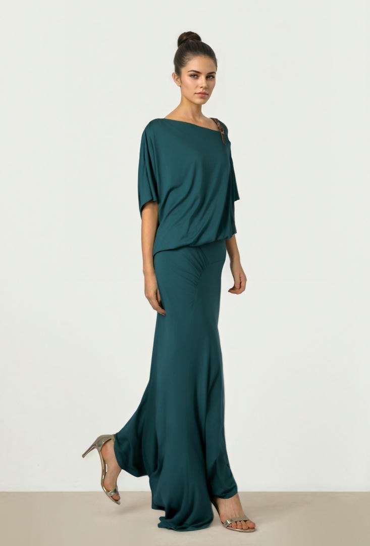 Draped Jersey Blouse