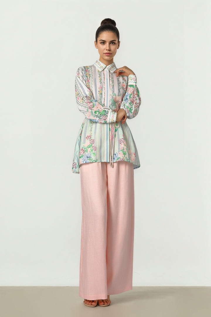 Pink Linen Trousers
