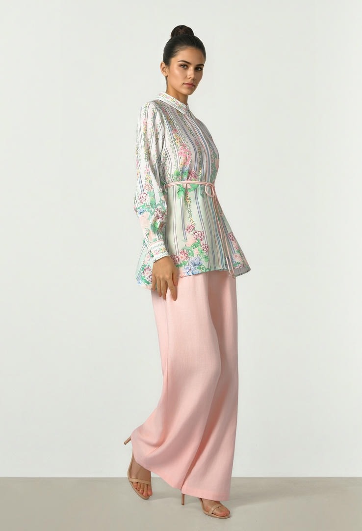 Asymmetric Printed Shirt