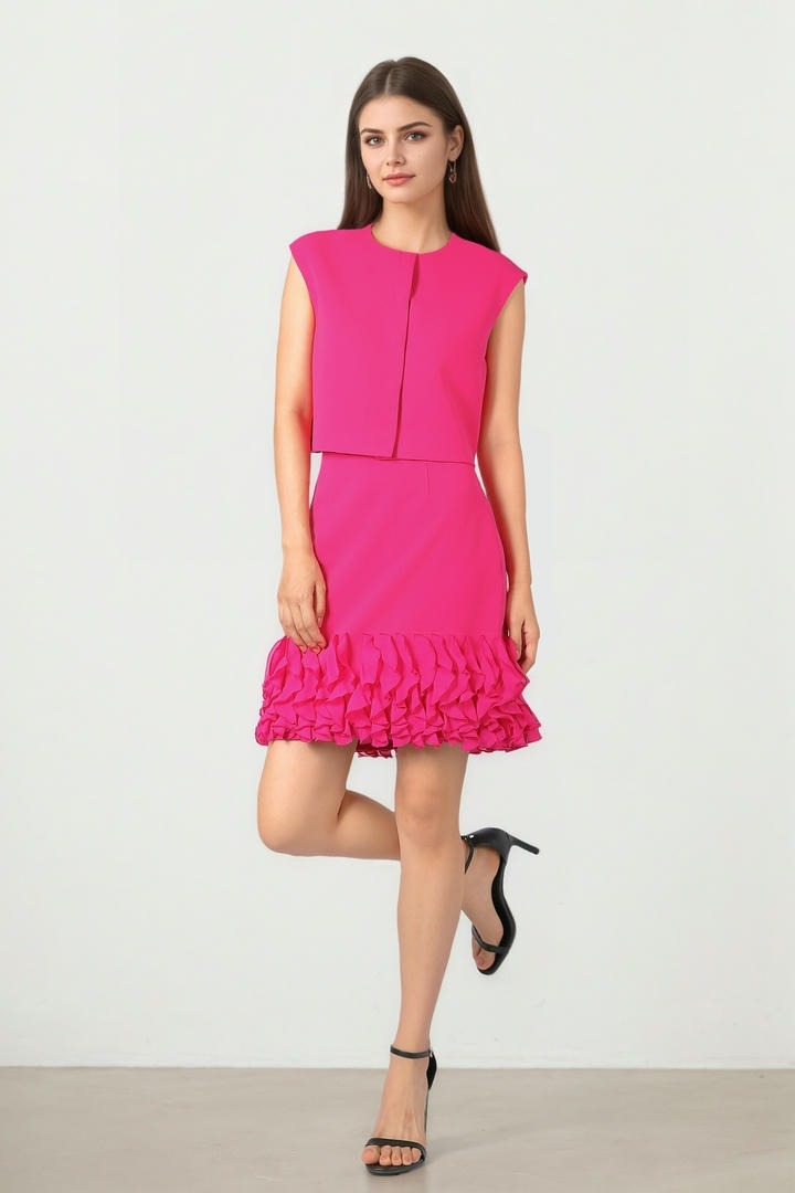High Waist Ruffle Skirt