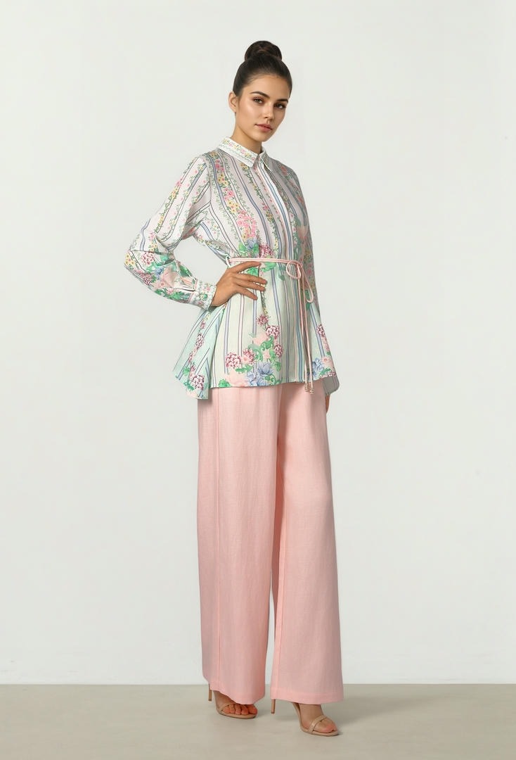 Pink Linen Trousers