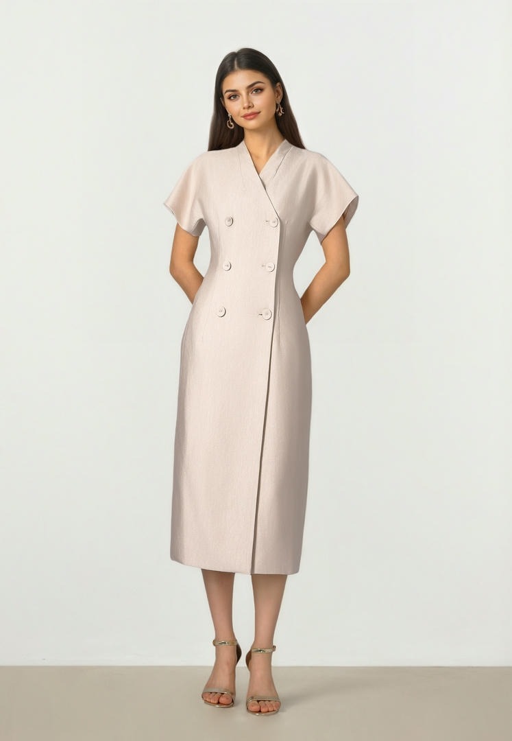 Tailored Crepe Pencil Dress