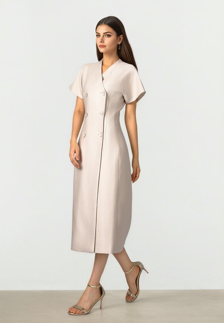 Tailored Crepe Pencil Dress
