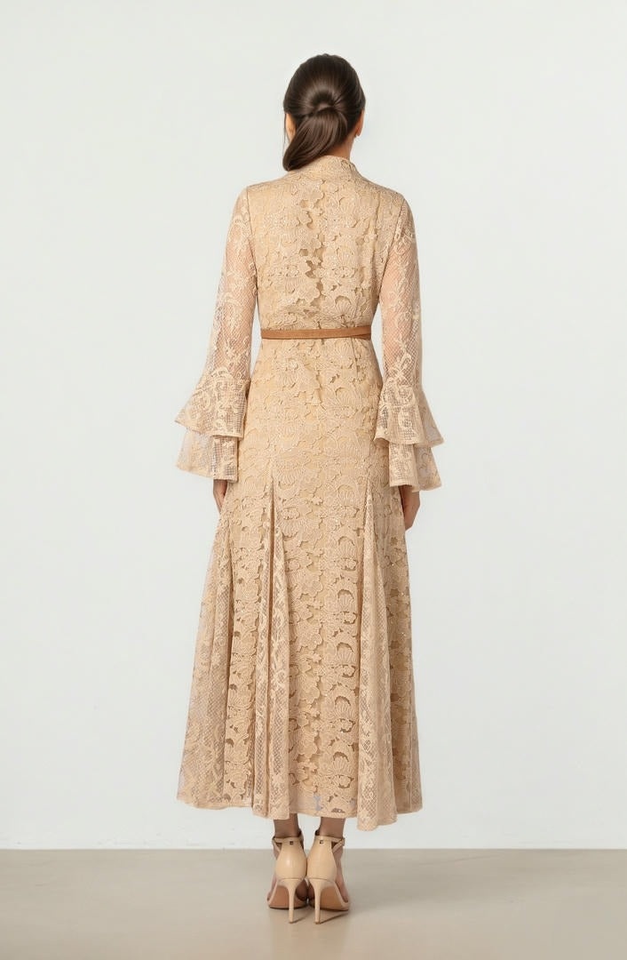 Sand Lace Dress