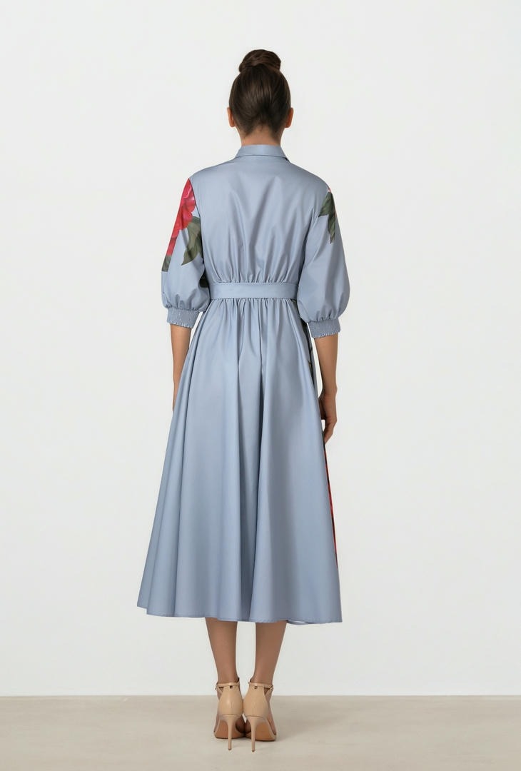 Blue Shirt Dress