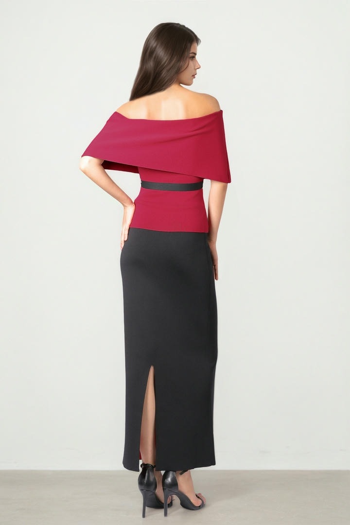 OFF SHOULDER BELTED TOP