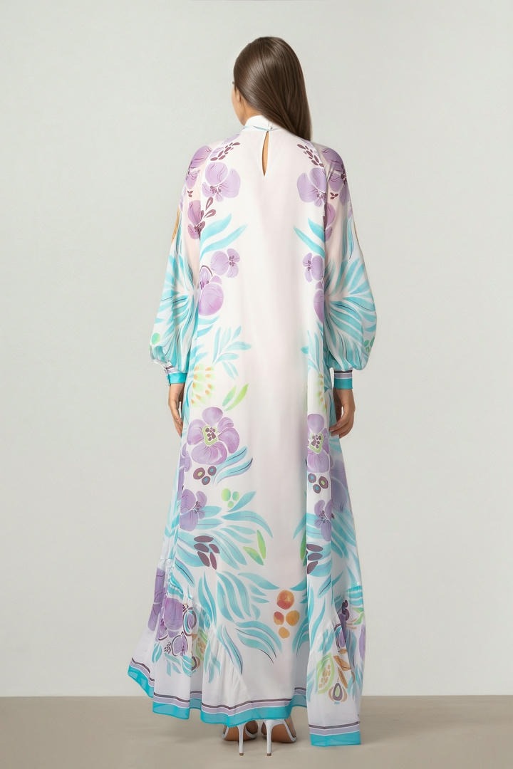 Floral Chiffon Kaftan