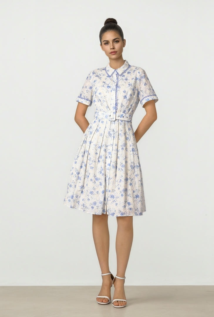 Embellished Jacquard Dress