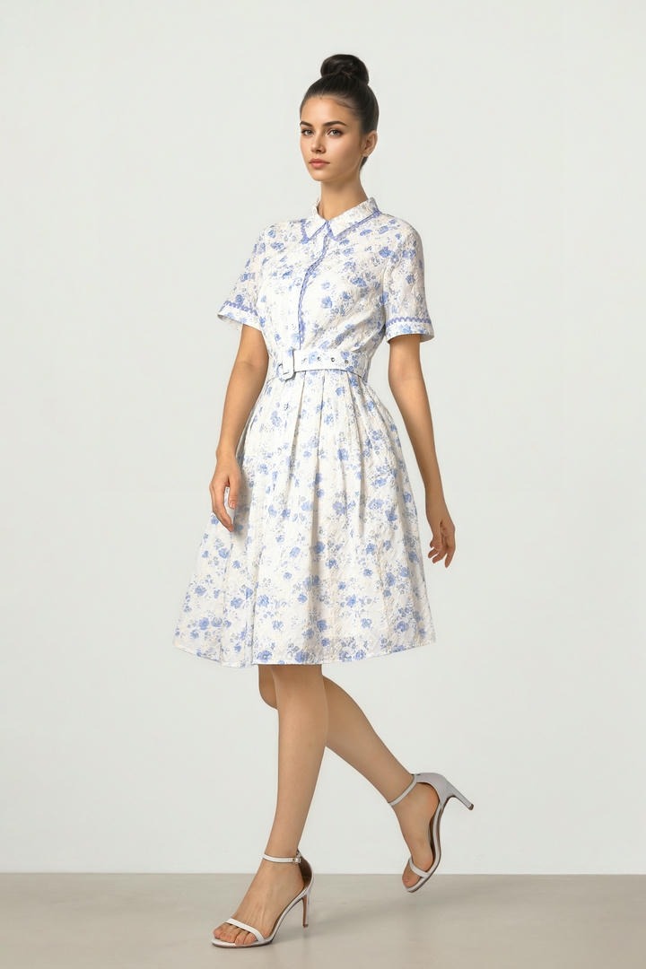 Embellished Jacquard Dress