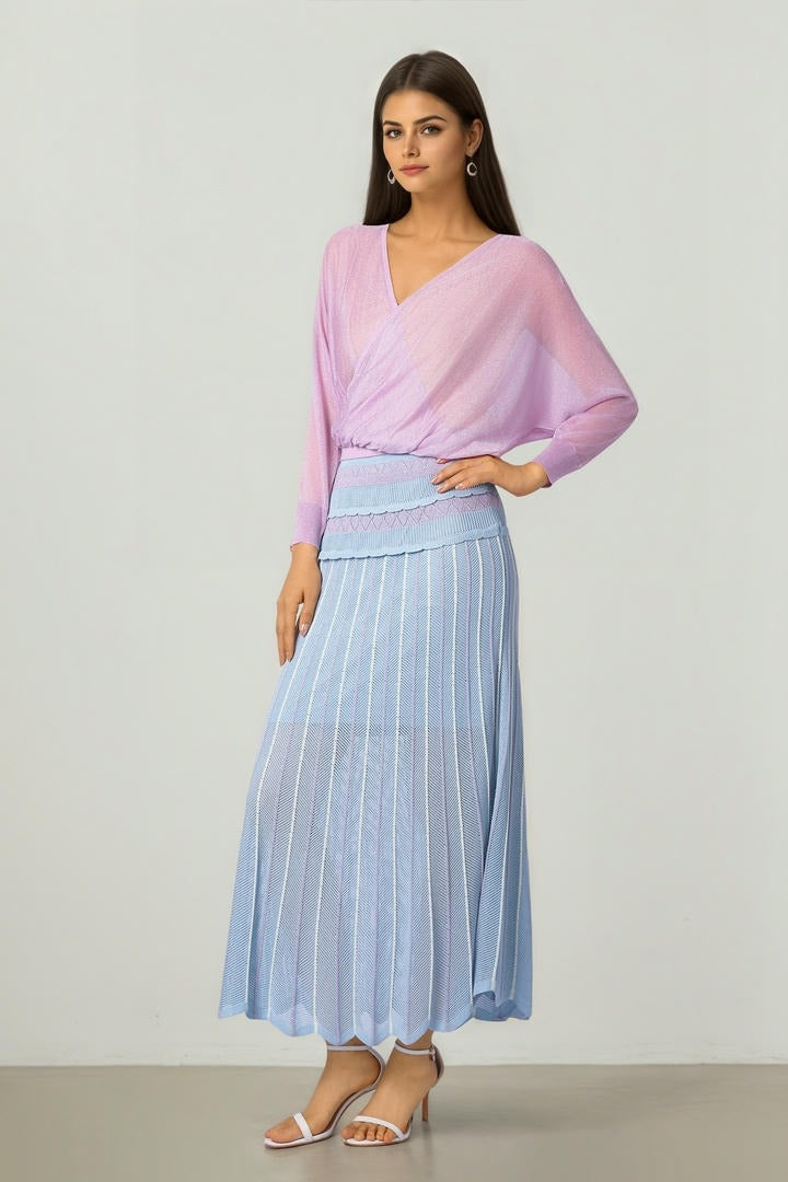 Stripe Knit Skirt