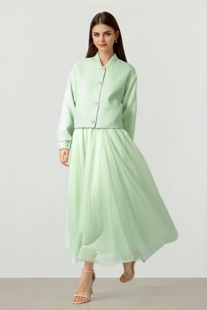 MESH MIDI SKIRT