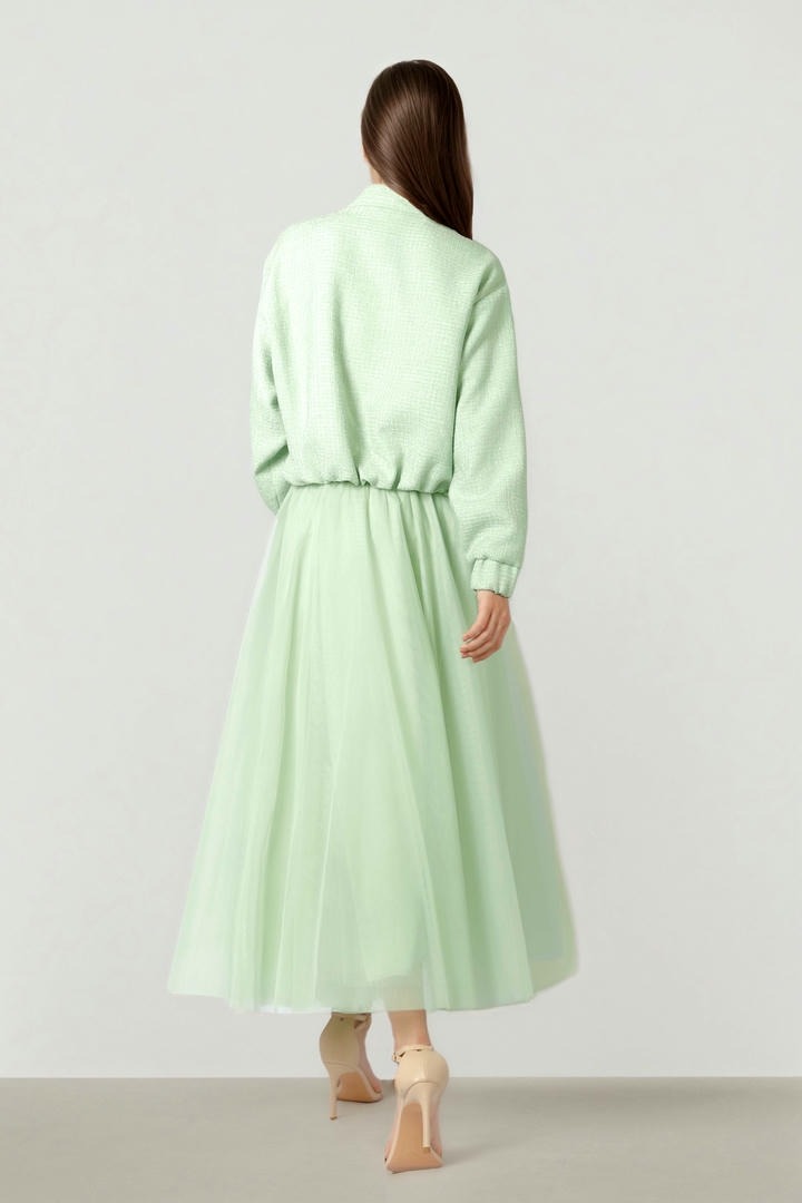 MESH MIDI SKIRT