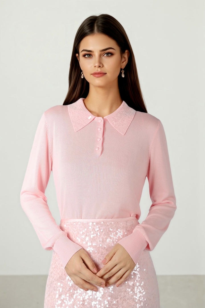 SEQUIN EMBELLISHED KNITTED TOP
