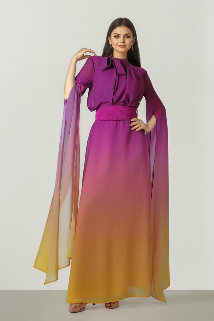 Ombre Chiffon Dress