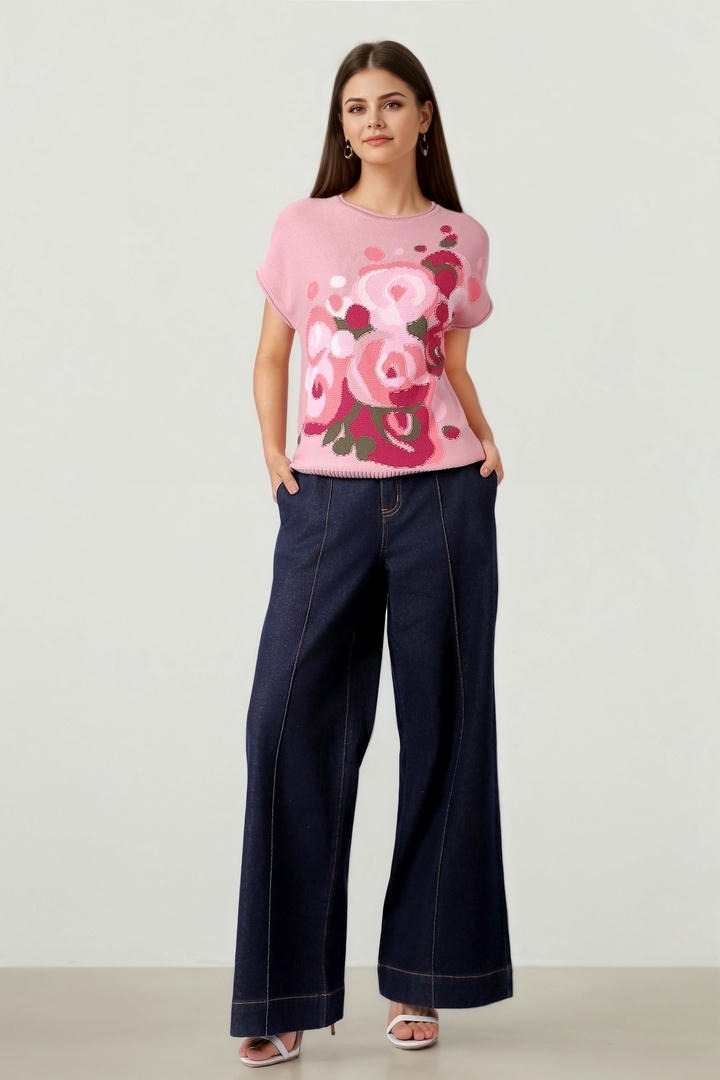 Floral Design Sweater