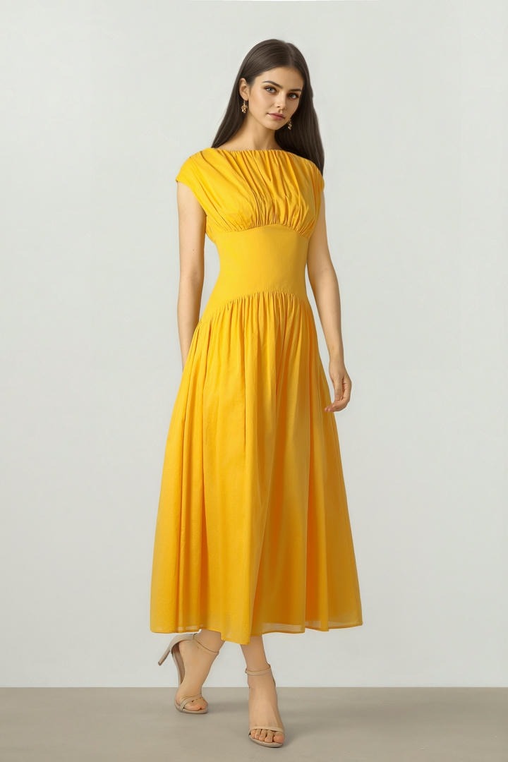 Orange Cotton Dress