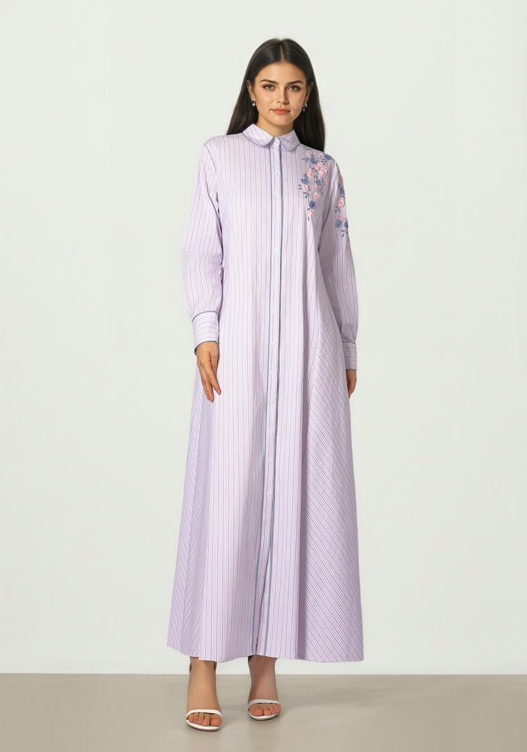 Pink Stripe Kaftan