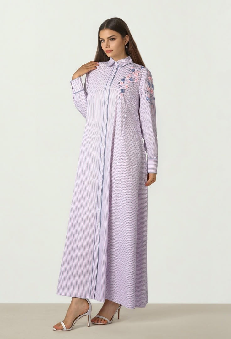 Pink Stripe Kaftan