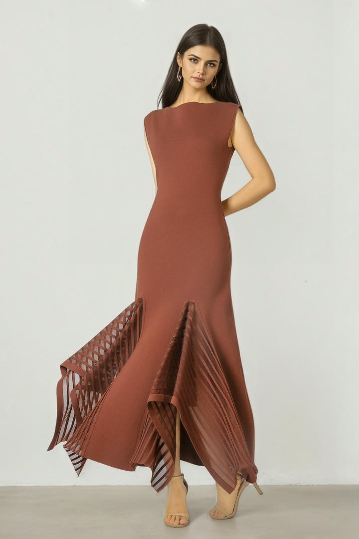 Brown Knit Dress