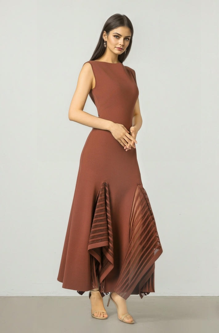 Brown Knit Dress