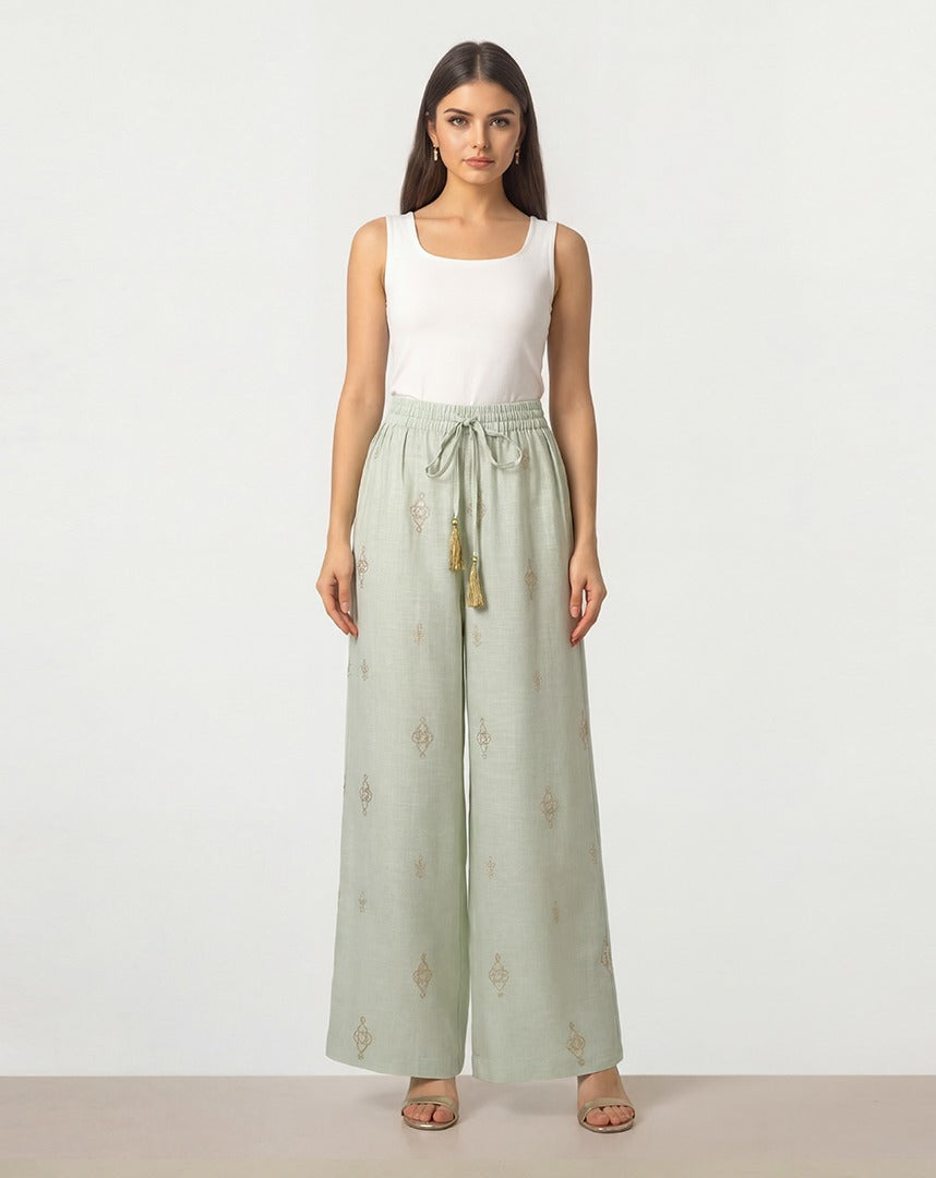Linen Palazzo Pants