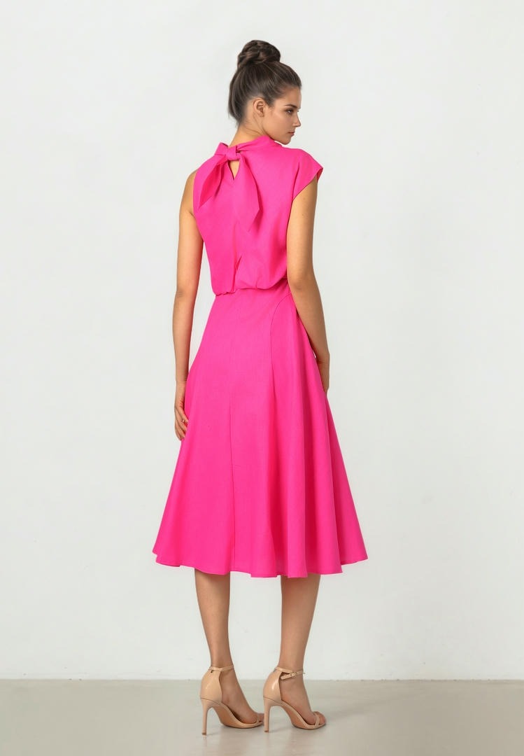 Fuchsia Linen Dress