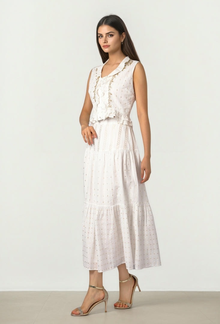 Tiered Cotton Skirt