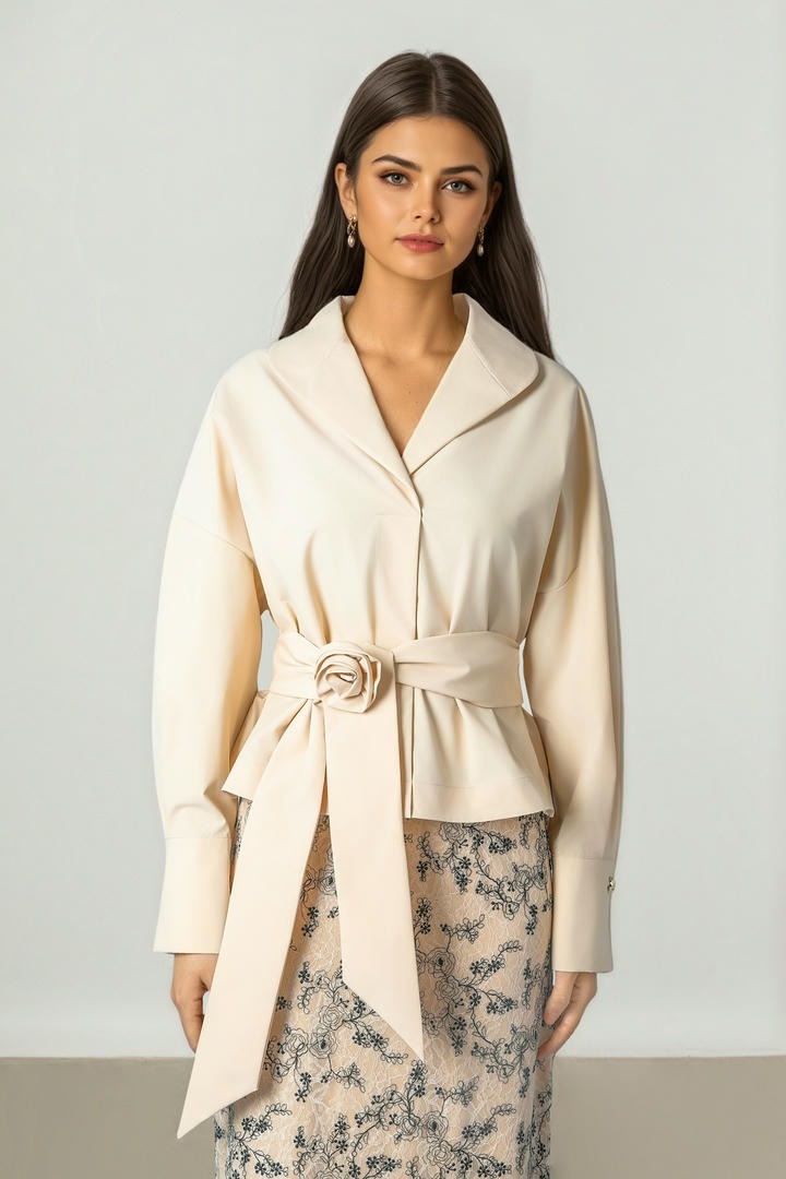 Beige Cotton Top