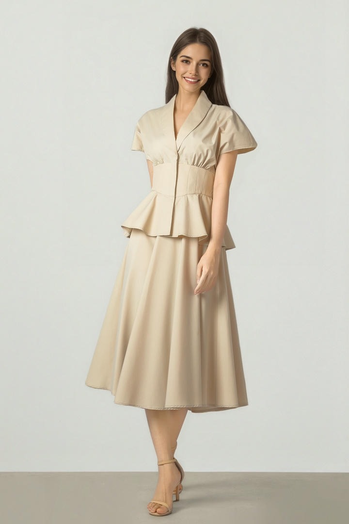 Sand Cotton Dress