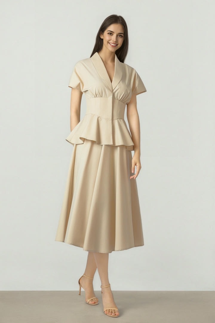 Sand Cotton Dress