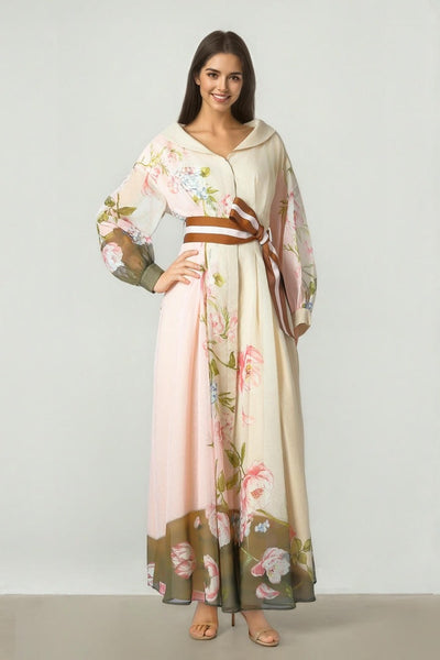 Printed Organza Dress