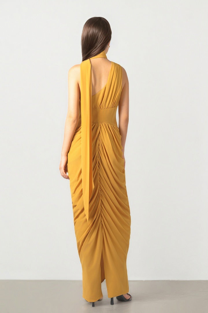Yellow Chiffon Dress