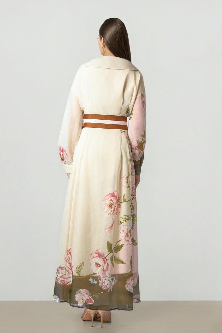 Printed Organza Dress