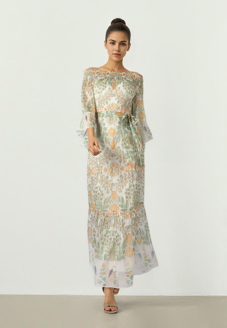 Off Shoulder Chiffon Dress