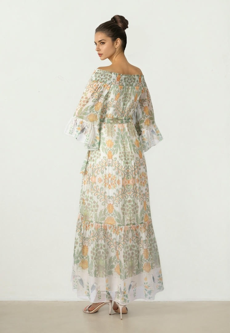 Off Shoulder Chiffon Dress