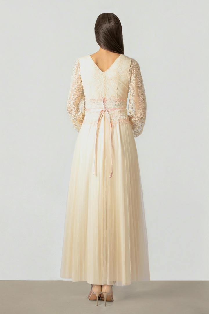 Sand Lace Maxi Dress