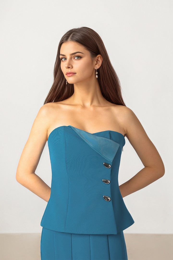 Coral Bustier Top