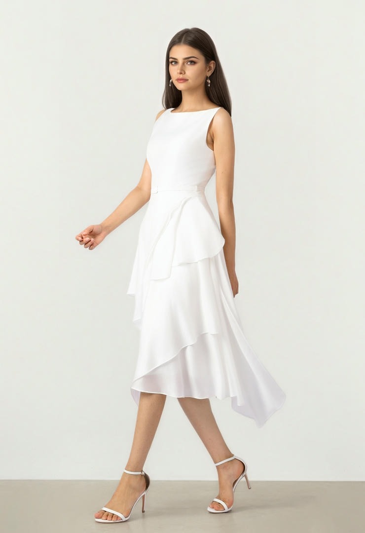 Boat Neck Organza