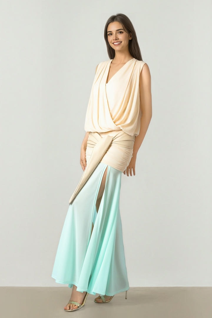 Jersey Dress with Wide Belt