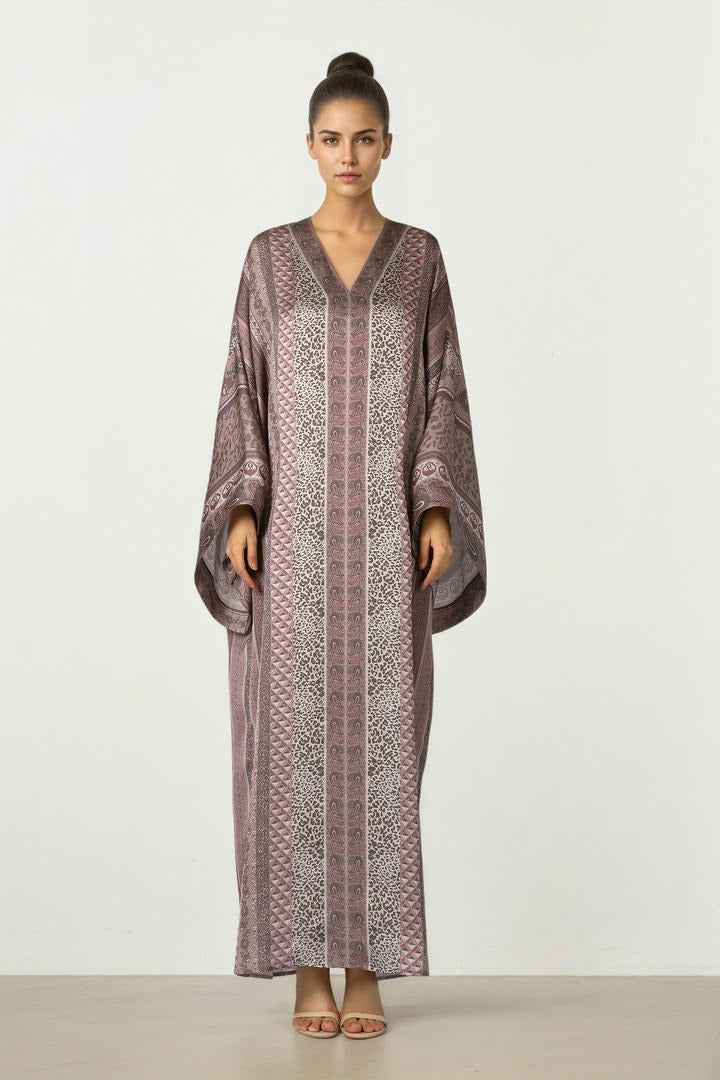 Purple Satin Kaftan