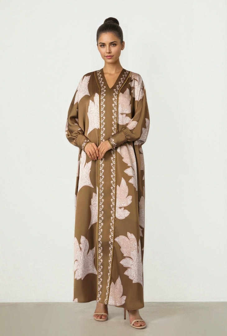 Printed Satin Dress