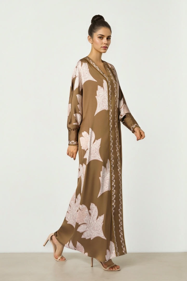 Printed Satin Dress