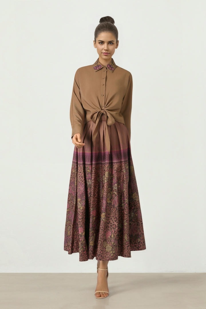 Knotted Organza Blouse