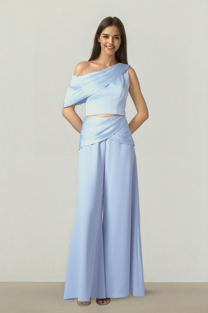 Light Blue Satin Top