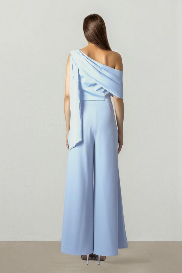 Light Blue Draped Pants
